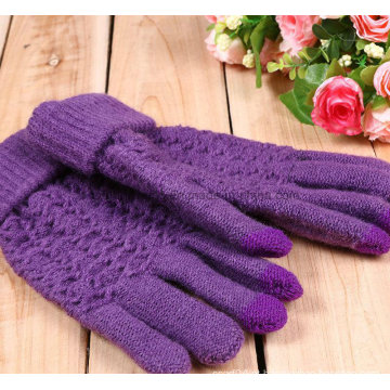 Atacado de malha Acrílico Quente Jacquard Luvas / Mittens